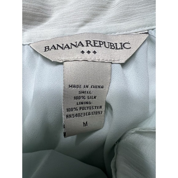 BANANA REPUBLIC Women's Mint Green Double Layered Sheer Top Sz Medium - Picture 5 of 5